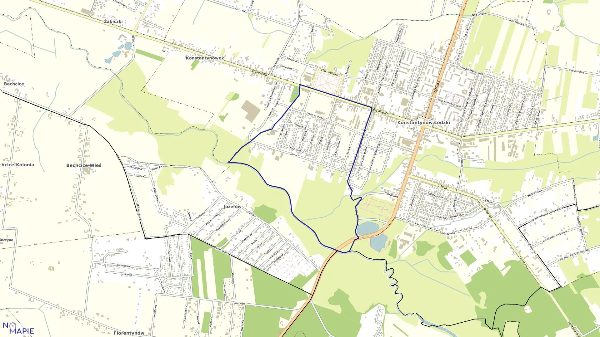 Mapa obrębu K-11 w mieście Konstantynów Łódzki