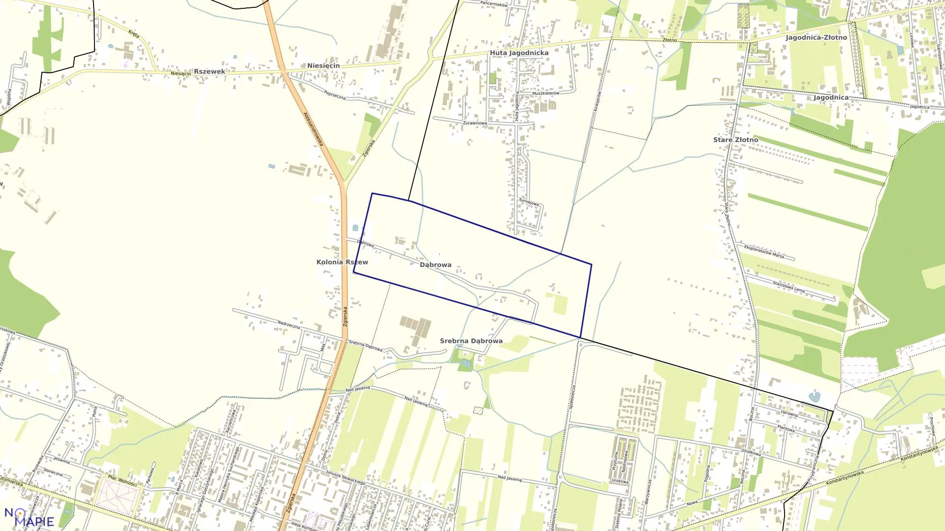 Mapa obrębu K-22 w mieście Konstantynów Łódzki