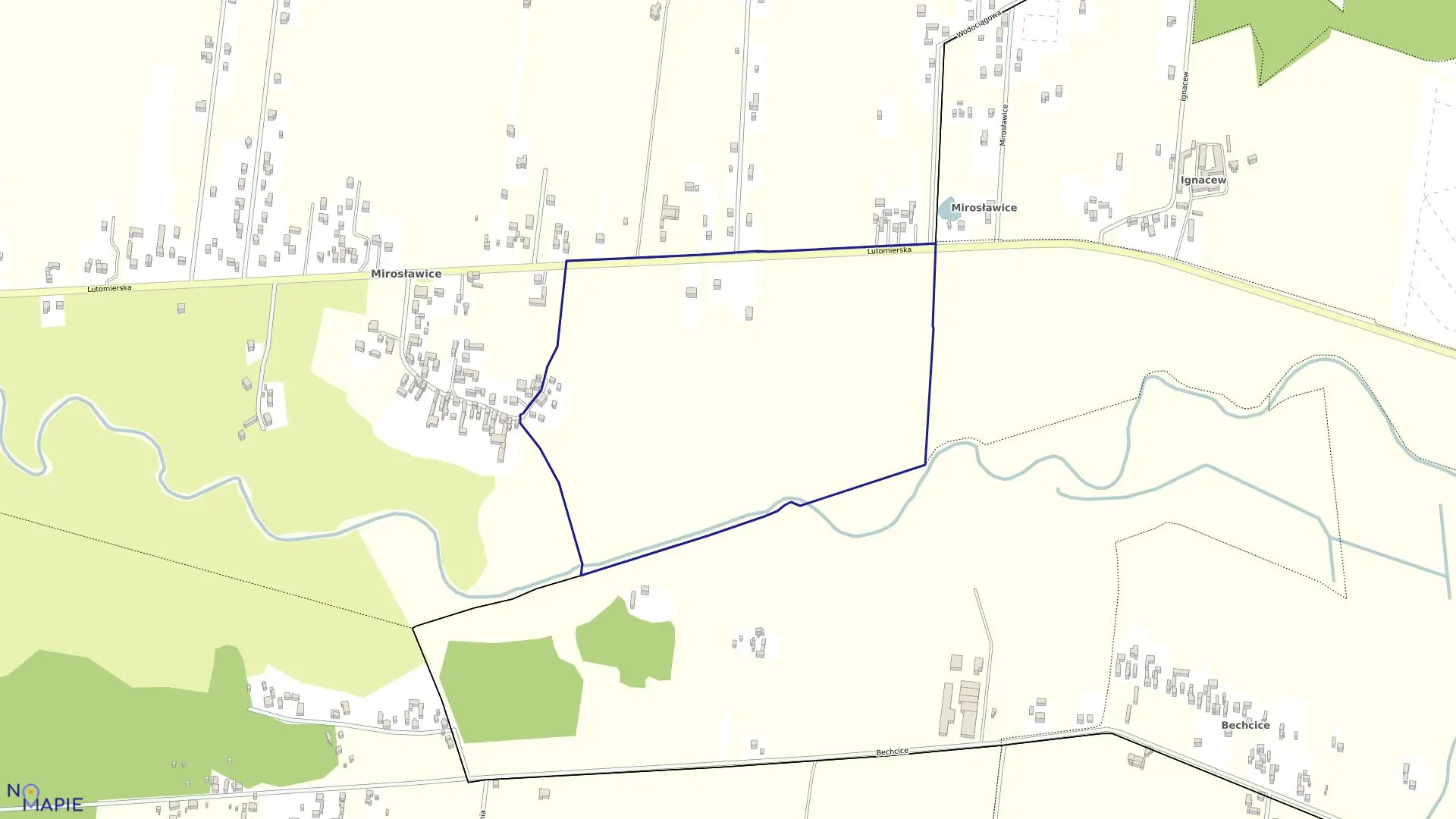 Mapa obrębu K-4 w mieście Konstantynów Łódzki